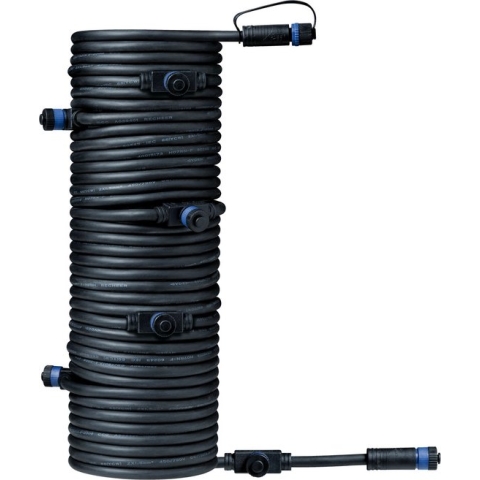 Outdoor Plug & Shine Cable IP68 15m 1 in-7 out 2x1,5mm² zwart kunststof