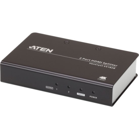 Aten VS182B-AT-G 2-poorts Hdmi-splitter Zwart