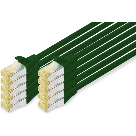 DIGITUS CAT 6A S/FTP Patchkabel, 10 stuks, 3m, groen