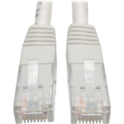 Tripp-Lite N200-025-WH Premium Cat5/5e/6 Gigabit Molded Patch Cable, 24 AWG, 550 MHz/1 Gbps (RJ45 M/M), White, 25 ft. TrippLite