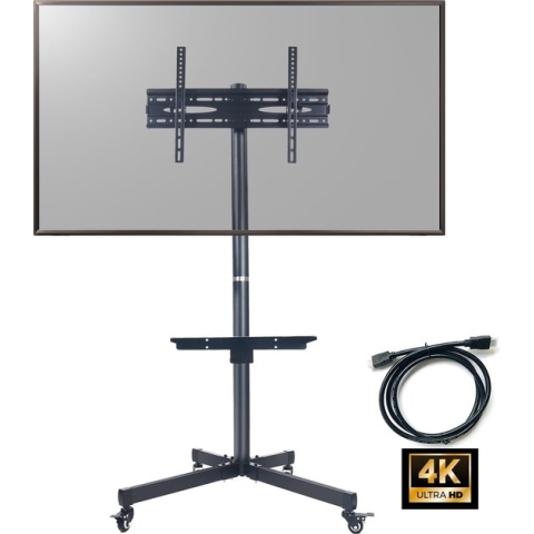PALMAT® Serie PT4200109 – Mobiele TV Kar – Televisiebeugel - Vloerstandaard – Inclusief Home Display – 32-65 Inch – 600 x 400 mm