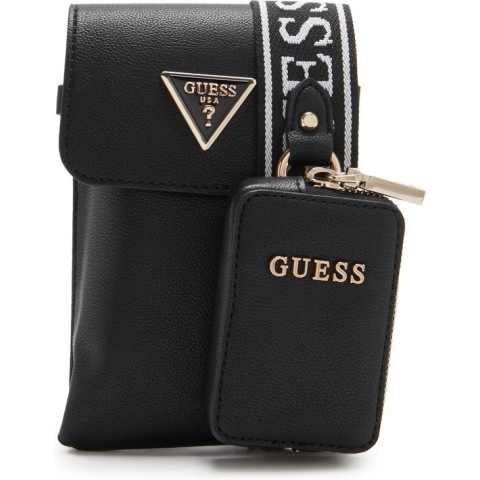 Guess Latona Mini Tote Dames Telefoontasje - Zwart - One Size