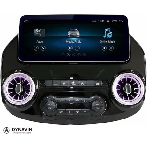 Dynavin Mercedes vito navigatie 2015-2020 carkit android 13 met apple carplay en android auto
