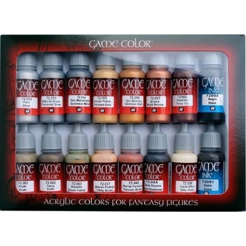 Vallejo val72291 - Game Color Set Leather and Metal verf set- 16 x 17 ml