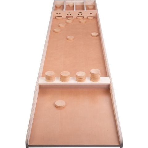 Longfield Sjoelbak Advanced - Dark Finish - 200 cm Wedstrijdsjoelbak - met 30 Sjoelstenen