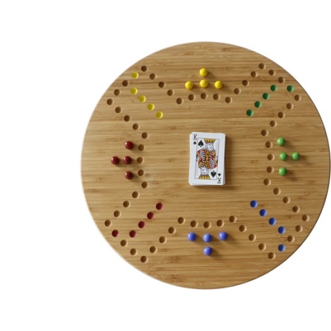 Keezbord voor 4 spelers van bamboe 20 mm