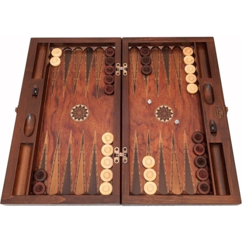 Backgammon - Tavla - Handgemaakt - Hout - Luxe uitgave - 52 x 30 x 7 cm