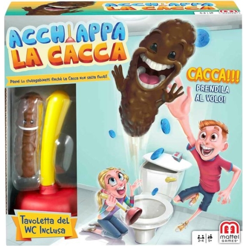Mattel Games FWW30 - Kacka Alarm leuk kinderspel geschikt voor 2-4 spelers, speelduur ca. 15 minuten, kinderspellen vanaf 5 jaar