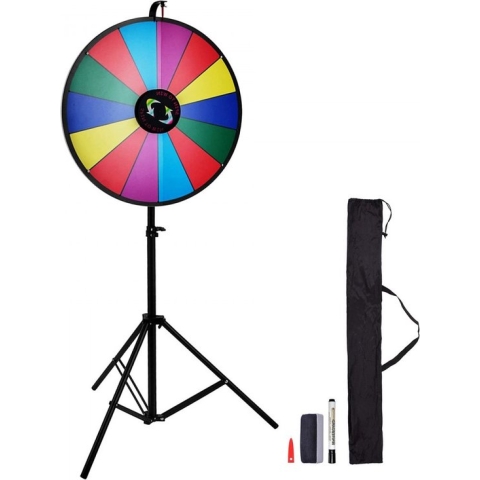 Dakta® 24 "Kleur Prijs Wiel Statief Floor Stand Kleur Prijs Wiel 14 Slots Droog Gemak Fortuin Spinner Fortuin Spinning Game