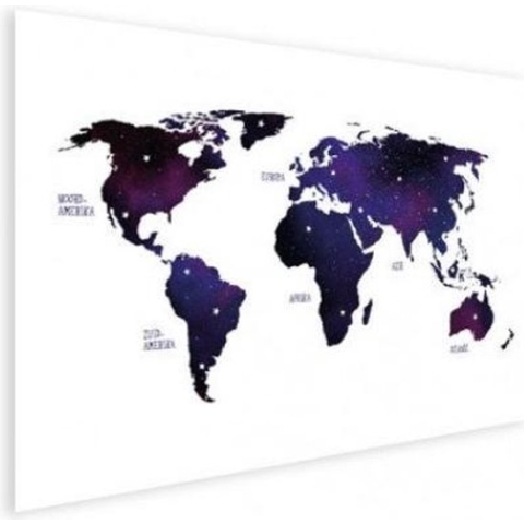 Wereldkaart Stars And Continents Paarstint - Poster 160x80