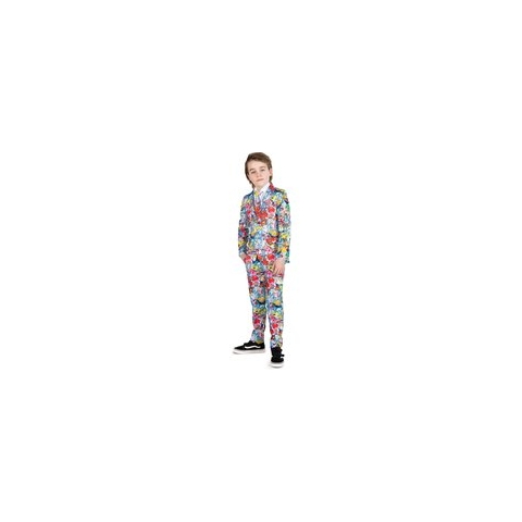 OppoSuits Kids SpongeBob™ Frenzy - Jongens Pak - Nickelodeon Pak - Meerkleurig - Maat: EU 98/104 - 4 Jaar