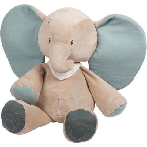 Nattou Olifant Axel - Mega Knuffel - 75 cm - Groen/Beige