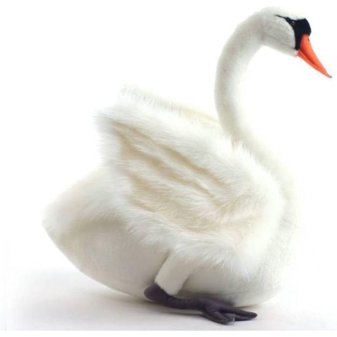 Hansa pluche witte zwaan knuffel 27 cm