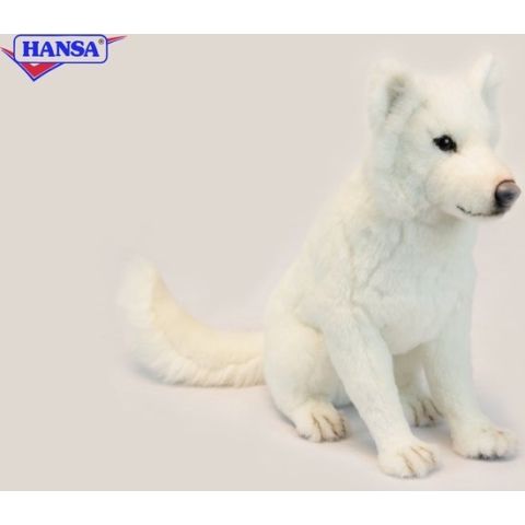 Hansa Hokkaido knuffel hond zittend