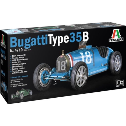 1:12 Italeri 4710 Bugatti Type 35B Car Plastic Modelbouwpakket