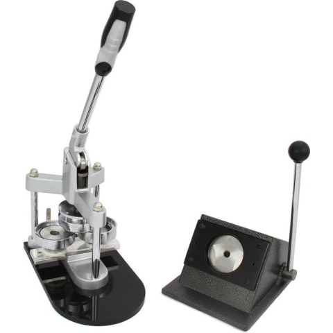 PixMax 58mm Buttonmachine - Buttonpers & Snijder set - Button pers - Knopen drukken drukker - 260 GRATIS componenten voor zakspiegeltjes - Maak eigen ontwerp