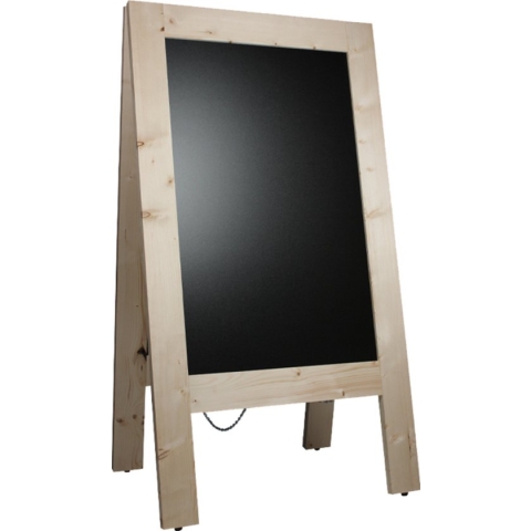 Stoepbord | hout | 70x135cm | blanco | 1 stuks