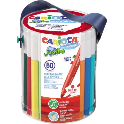 Viltstift carioca jumbo maxi ass - 12 stuks