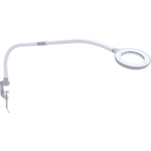 Daylight Omega 3,5 Loeplamp met LED Verlichting - Vergrootglas met Standaard- Loupelamp LED pedicure - Lamp Nagels - Flexibele Arm - Tafelklem - Wit - LED