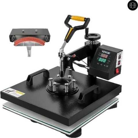 Vevor® Sublimatie Printer - Transferpers - Hittepers - Zwart/Pet/38x38cm