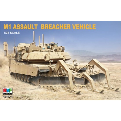 1:35 Rye Field Model 5011 M1 Assault Breacher Vehicle (ABV) M1150 with Mine Plow Plastic Modelbouwpakket