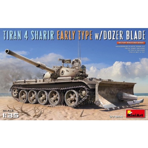1:35 MiniArt 37044 Tiran 4 Sharir early type w/Dozer Blade Plastic Modelbouwpakket