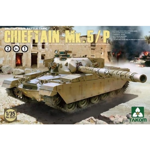 1:35 Takom 2027 British Main Battle Tank Chieftain Mk.5/P Plastic Modelbouwpakket