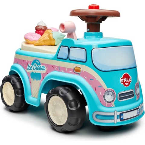 Falk Loopauto Ijscoman Loopwagen Mini Van met accessoires 1-3 jaar
