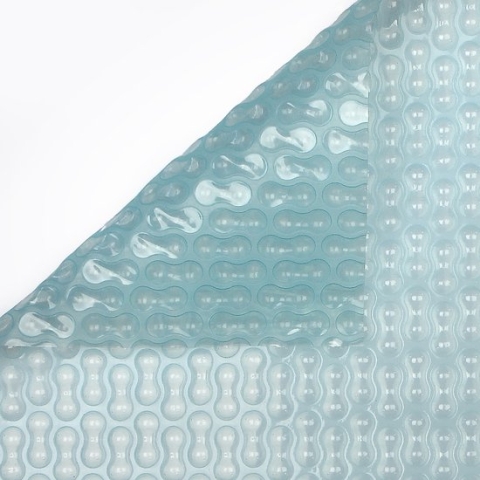 GeoBubble SolGuard lichtblauw doorschijnend - solar folie - zwembadafdekking - noppen folie - 500μm - 5x4m