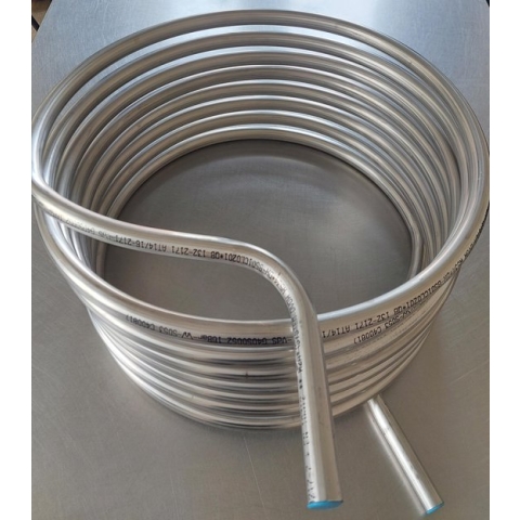 zwembadverwarming rvs warmtewisselaar voor oliedrum 49 cm lengte 12 meter houtgestooktezwembadverwarming