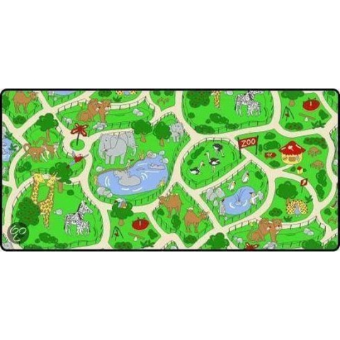 Speeltapijt Dierentuin - 200x200cm