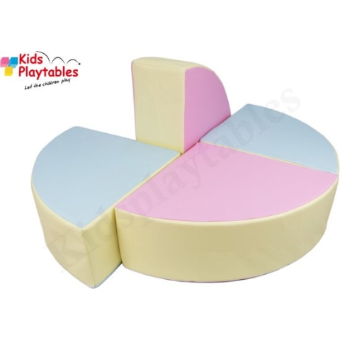 Zachte Soft Play Foam Blokken set 4 stuks roze-geel-blauw | grote speelblokken | baby speelgoed | foamblokken | reuze bouwblokken | Soft play speelgoed | schuimblokken