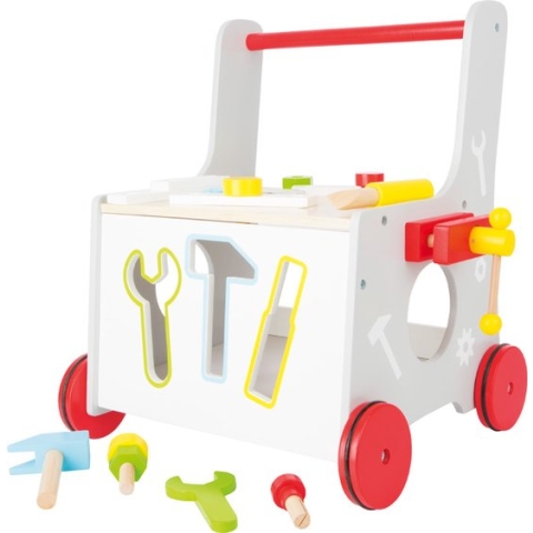 Baby Gereedschap Loopwagen - Houten speelgoed vanaf 1 jaar
