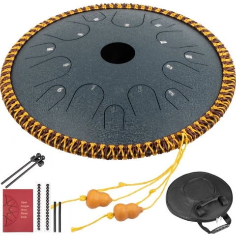 Dakta® Tong Trommel Handpan Trommel Marineblauw Hang Drum Instrument 36 cm Dia