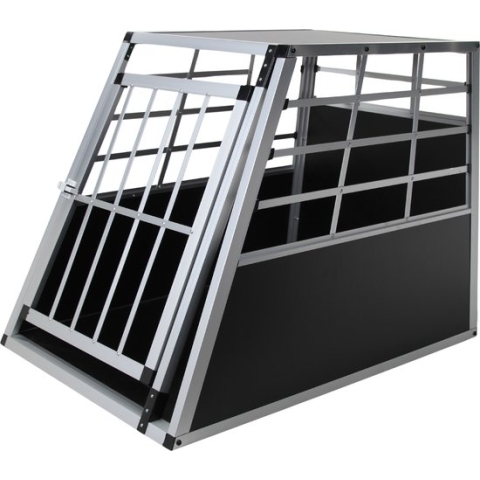 Topmast Autobench Ellipse - Large - 91 x 65 x 69 cm - Zwart - Aluminium Reisbench - Autobench voor Hond - Autobenches - Reisbench Hond