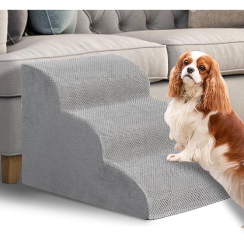 Hondentrap voor Bank \ Huisdiertrap voor Kleine, Katten-Hondentrap,met Wasbare Pluche Overtrek, Antislip Dog Stairs