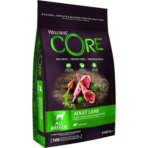 Wellness Core Grain Free Dog Adult Lam - Hondenvoer - 10 kg