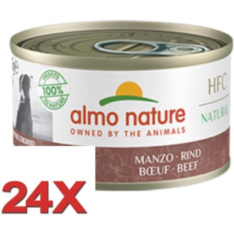 Almo Nature HFC - Blik Hondenvoer - Rundvlees - 24x95gr
