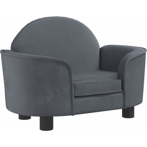 vidaXL-Hondenmand-66x40x45-cm-fluweel-donkergrijs