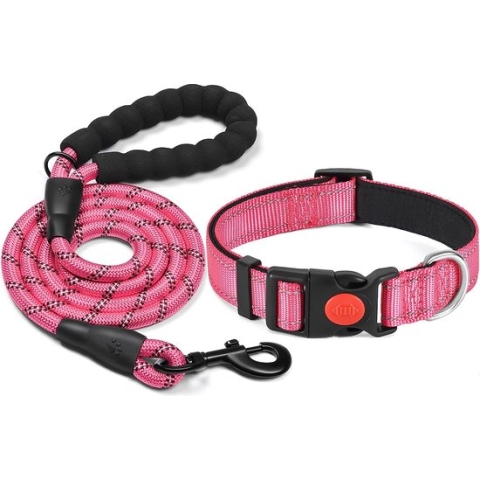 hondenhalsband gevoerd met zacht neopreen, ademende, verstelbare nylon halsbanden voor kleine tot grote honden
