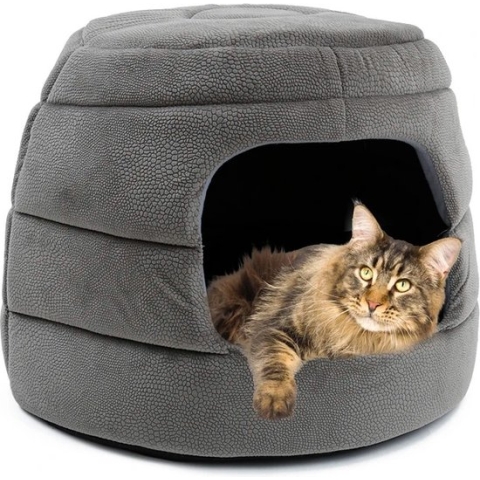 Empire Product Katten huis - Honden huis - Kattenbed- Grijs - Kattenholletje - Hondenmand - Zacht
