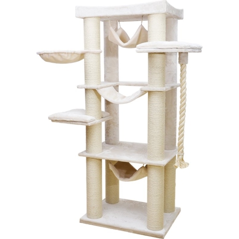 Ebi - Krabpaal - Kat - Krabpaal Cambridge 80x60x197cm Creme - 1st