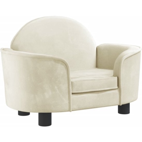 vidaXL-Hondenmand-66x40x45-cm-fluweel-crèmekleurig