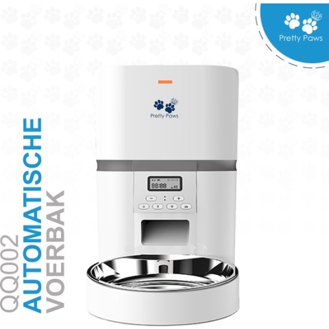 Pretty Paws QQ002 - Automatische Voermachine - Kat - 4L - Wit