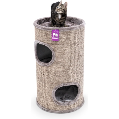 Petrebels Dome 80 Krabton voor katten -Cappuccino - Ø 45 x 80 cm - stabiel