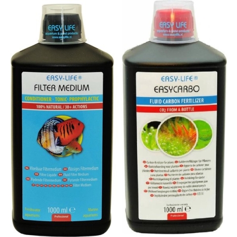 Easy-Life - Filter Medium - Waterverbeteraar + Easy-Life - EasyCarbo - Koolstofvoeding - 2x 1000 ml