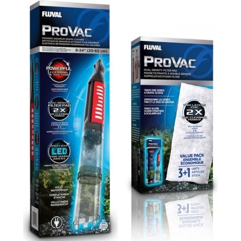 Fluval Provac + 4 filterpatronen Aquarium Stofzuigerset
