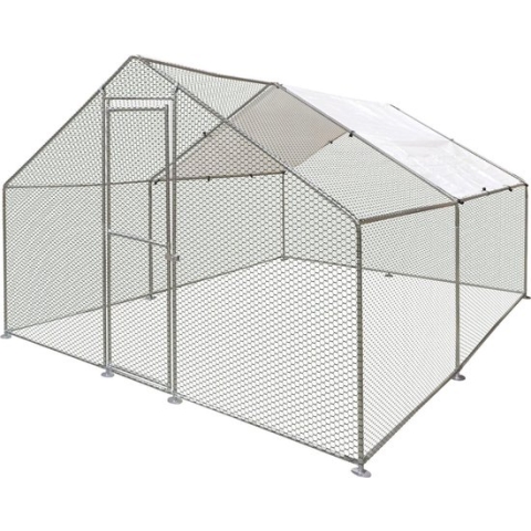 Kippenren Doerak, gegalvaniseerd 12 m² - 4 x 3 x 2 m