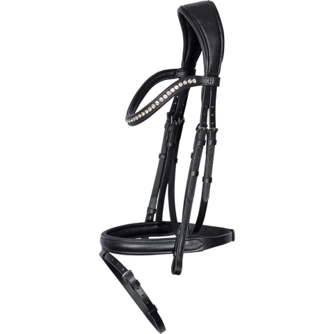 Harry's Horse - Hoofdstel Nero Soft - Zwart Zilver - Maat Cob