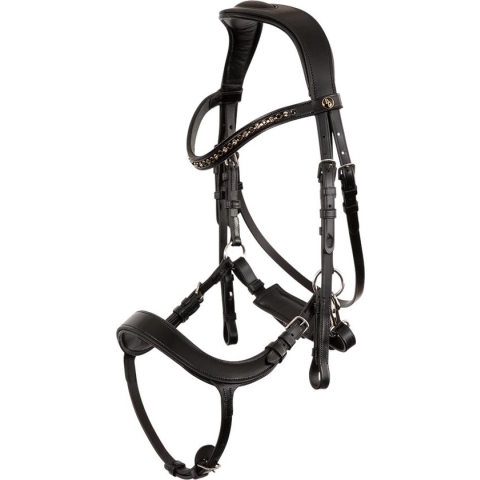 BR Hoofdstel Mirfield Cob Zwart / Zilver